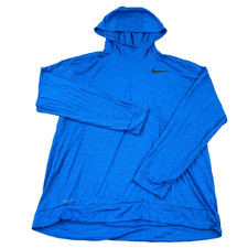 Camiseta Nike masculina XL azul com capuz Dri Fit desempenho sem forro corrida na praia comprar usado  Enviando para Brazil