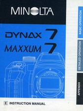 Minolta dynax instruction for sale Minolta dynax instruction for sale  SOLIHULL