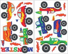 17x wandtattoo monstertruck gebraucht kaufen  Weiherhammer