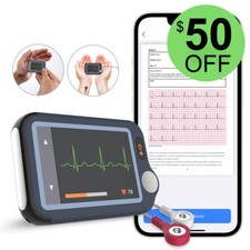 Monitor de ECG monitor de frequência cardíaca com análise de IA detectar gravação AFib 30s/60s/5mins, usado comprar usado  Enviando para Brazil