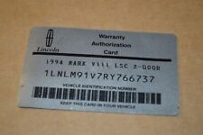 1994 lincoln mark for sale  Hartland