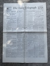 Copy daily telegraph for sale  MANCHESTER
