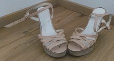 Wedge sandalen beige gebraucht kaufen  Rosenheim