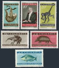Colômbia 713-715, C357-C359, MNH. Alexander von Humboldt, 1960. Macaco, urso formiga, peixe comprar usado  Enviando para Brazil