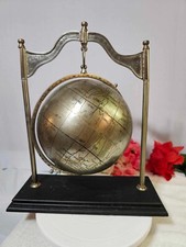 Suporte de mesa suspenso World Globe prata cinza níquel cromo suspenso -Grande comprar usado  Enviando para Brazil