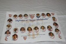 DIPLOMA ANTIQUISIMO AL MEJOR AFICIONADO SEVILLISTA CON FIRMA PLANTILLA COTIZADO comprar usado  Enviando para Brazil