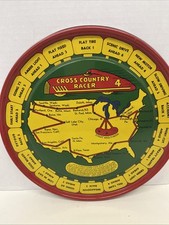 Vintage Cross Country Racer 4 Latas Litho Brinquedo Pista de Carro por Automatic Toy Co., usado comprar usado  Enviando para Brazil