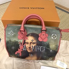 Usado, Bolsa LOUIS VUITTON Masters Speedy 30 M43372 DA VINCI Jeff Koons autêntica nova comprar usado  Enviando para Brazil