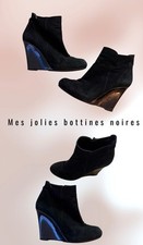 Jolies bottines noires d'occasion  Paris XVIII