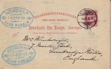 1897 norvegia cartolina usato  Milano