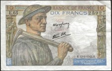 Billet francs mineur d'occasion  Gallardon