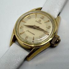 Vintage Omega Seamaster Relógio Suíço Feminino Pulseira de Couro Tom Dourado comprar usado  Enviando para Brazil