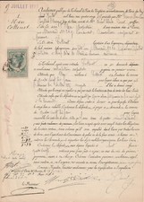 Documents anciens. timbre d'occasion  Cérilly