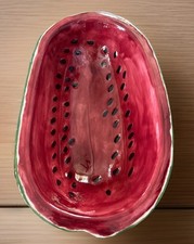 Linda tigela de frutas de melancia feita à mão, por "cathie", tigela de frutas!! Usado.   comprar usado  Enviando para Brazil