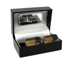 Único Madera Estuche Resina Hombre Ilusión Regalo Gemelos + Caja Personalizada, usado comprar usado  Enviando para Brazil