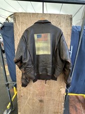 Jaqueta Avirex de couro marrom top gun, bombardeiro estilo militar tamanho masculino G” comprar usado  Enviando para Brazil