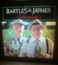 Refrigerador de vinho Bartles & Jaymes display iluminado estojo de madeira vintage, usado comprar usado  Enviando para Brazil