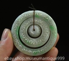 Pingente amuleto flor escultura jadeíta esmeralda natural chinesa 2", usado comprar usado  Enviando para Brazil