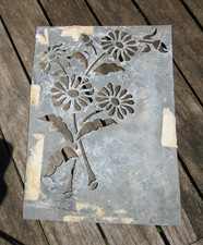 Ancien pochoir zinc d'occasion  Neuville-aux-Bois