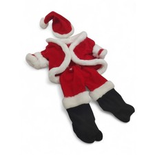 Conjunto de fantasia de boneca Papai Noel • Roupa de Natal • Roupas festivas brancas vermelhas comprar usado  Enviando para Brazil