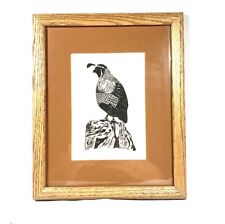 Quail art signed for sale  Glendale