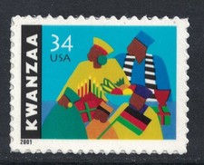 Scott 3548- Celebração do Kwanzaa- MNH (S/A) 34c 2001- selo perfeito não usado comprar usado  Enviando para Brazil