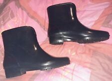 Bottines noires caoutchouc d'occasion  Beaurepaire