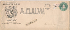 Grand Recorder A.O.U.W. Bandeira maçônica antiga Ordem dos Trabalhadores Unidos 1897 cancelamento comprar usado  Enviando para Brazil