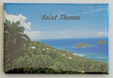 Ímã de geladeira Saint Thomas Ilhas Virgens vista para o mar, usado comprar usado  Enviando para Brazil