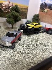 Ford F-350 personalizado escala 1/64 com reboque e Nissan Titan XD 2018 comprar usado  Enviando para Brazil