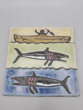 Ed Mighell Alaska Tile 6"x 6" Cook Inlet Glacier Clay- Caiaque e Orca comprar usado  Enviando para Brazil