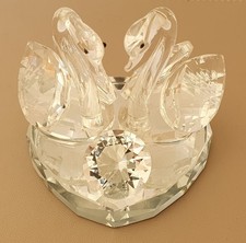 Crystal swans ornament for sale  REDDITCH
