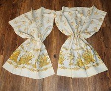 Bule de chá e cesta floral vintage da década de 1970 cortinas planas de cozinha comprar usado  Enviando para Brazil