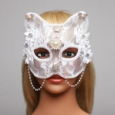 Máscaras de gato Halloween casal máscara veneziana show animal cosplay máscara facial sexy comprar usado  Enviando para Brazil