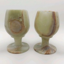 Green onyx goblets for sale  SWADLINCOTE