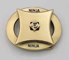 Fivela de cinto ninja vintage latão maciço removível Shuriken Star década de 1970 comprar usado  Enviando para Brazil