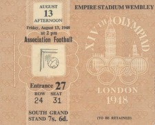 Ticket olympic football for sale  LONDON