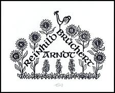 Aulitzky Erich 1983 Exlibris P7 Rooster Hahn Cock Kogut Flowers Folklore 441 na sprzedaż  PL