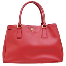 Usado, Bolsa de mão PRADA logotipo Saffiano couro vermelho GHW Itália 75EE524 comprar usado  Enviando para Brazil