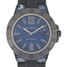 Relógio masculino desconto BVLGARI Diagono magnésio DG41SMC data mostrador azul J#137164 comprar usado  Enviando para Brazil