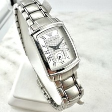 Relógio tanque feminino Emporio Armani aço inoxidável 20mm, AR-0249, nova bateria comprar usado  Enviando para Brazil