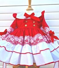 Vestido de babados DREAM 0-8 anos BABY GIRL vermelho Natal puffball em camadas romano espanhol, usado comprar usado  Enviando para Brazil