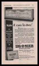 Balcões de exibição de supermercado geladeira Ligonier Indiana 1928 anúncio impresso vintage comprar usado  Enviando para Brazil