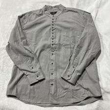 Camisa masculina Celtic Ranchwear XL linho cinza algodão tradicional irlandesa colarinho  comprar usado  Enviando para Brazil