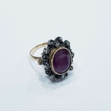 Anello vintage rubino usato  Roma