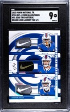 Josh Allen, Cook, Diggs 2023 National Treasures Gear Trio 1/1 SGC 9 Nike Swoosh! na sprzedaż  Wysyłka do Poland