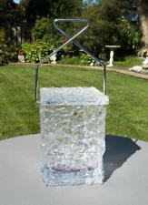 BLOCO DE BALDE DE GELO TEXTURIZADO PESADO ACRÍLICO LUCITE MEADOS DO SÉCULO CABO DE GELO CROMADO comprar usado  Enviando para Brazil