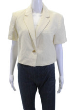 Blusa Zara Feminina Texturizada Manga Curta Gola Crop Creme Tamanho G, usado comprar usado  Enviando para Brazil