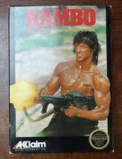 selo circular Rambo completo na caixa pôster filme/filme Nintendo NES fábrica comprar usado  Enviando para Brazil