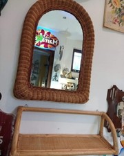 Specchio mensola vimini usato  Zafferana Etnea